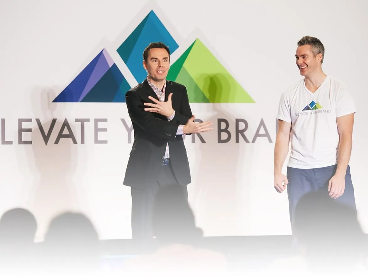 On stage at the Elevate Your Brand implementation week
