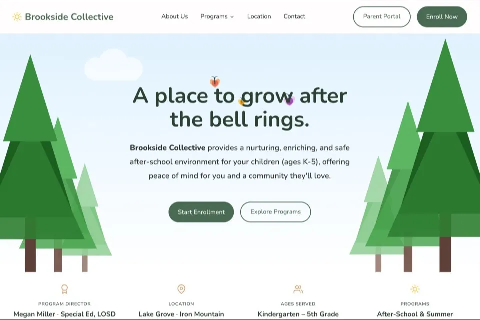 Brookside Collective design work by Peaceful Media