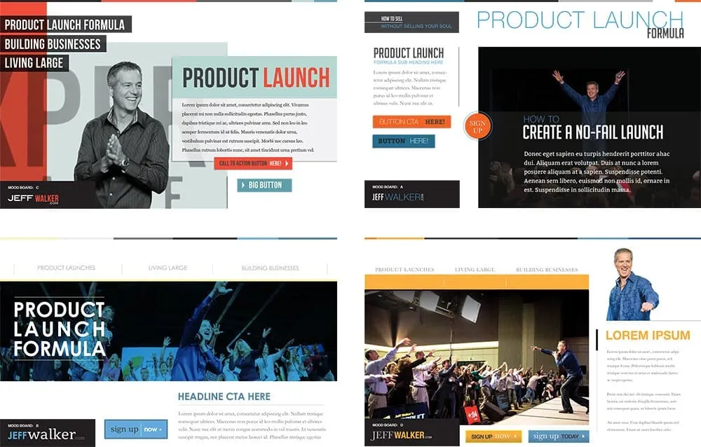 The mood board that drove the 10-day branding sprint