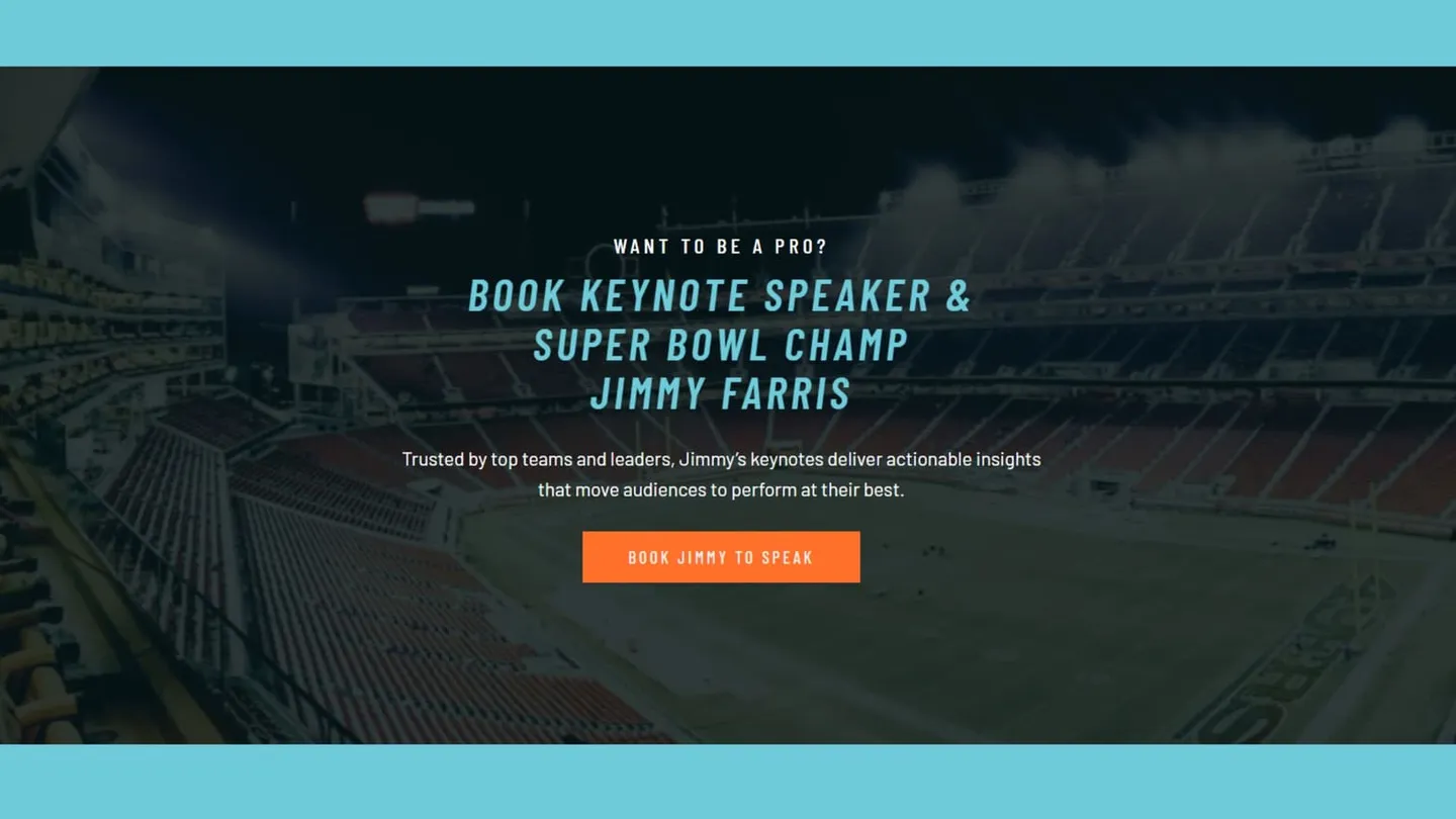 JimmyFarris.com website design