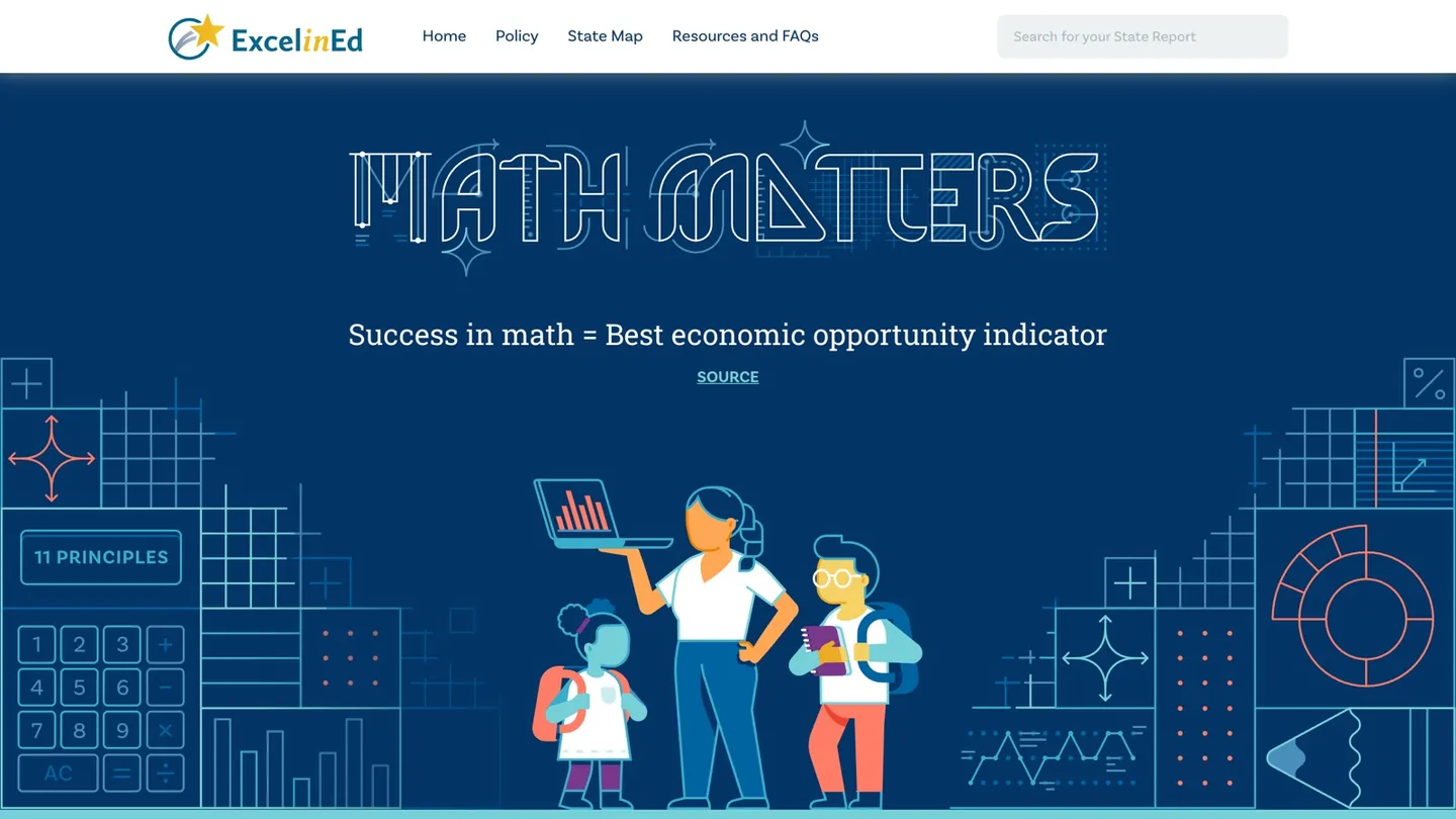 Math Matters site design by Peaceful Media